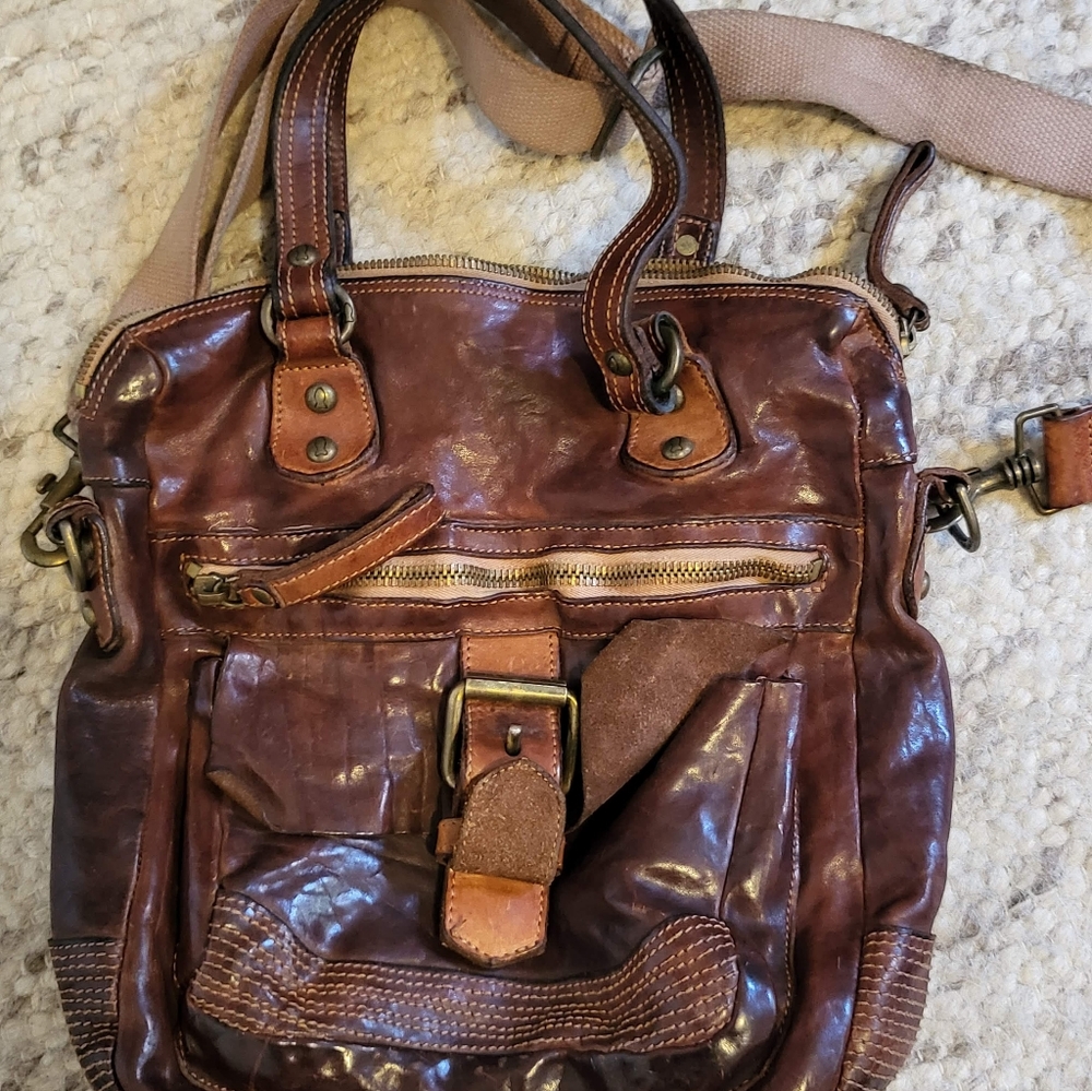Campomaggi Vertical Tote Purse Bag 12x9x4